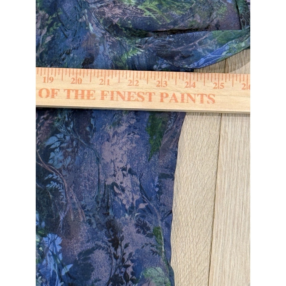 Coldwater Creek Romantic Woodland Forest Fairy Print Pintuck Sheer Tunic Top  2X - Picture 7 of 8